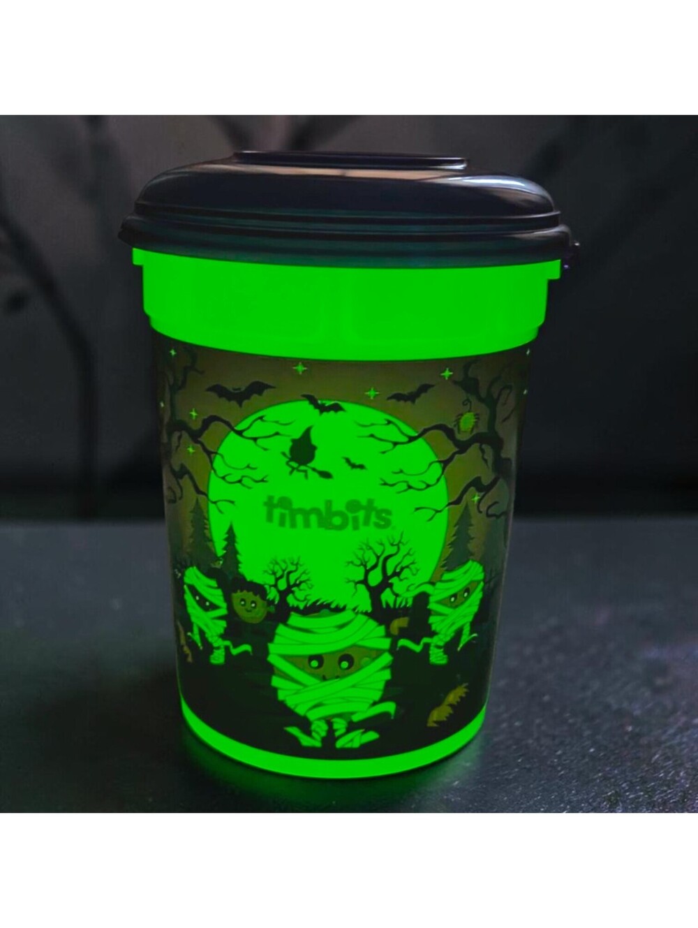 Tim Hortons Halloween Mummy Timbits Bucket Glow In The Dark 2026
